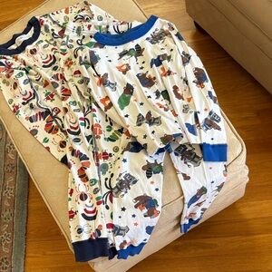 Bundle of 2 pairs Hanna Andersson pjs. Size 6-7. (120).